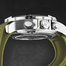 Load image into Gallery viewer, Revue Thommen Men's 'Air speed' Black Dial Green Rubber Strap Automatic Watch 16071.6734