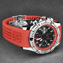 Load image into Gallery viewer, Revue Thommen Men's 'Air speed' Black Dial Red Rubber Strap Automatic Watch 16071.6736