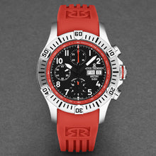 Load image into Gallery viewer, Revue Thommen Men's 'Air speed' Black Dial Red Rubber Strap Automatic Watch 16071.6736