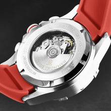 Load image into Gallery viewer, Revue Thommen Men's 'Air speed' Black Dial Red Rubber Strap Automatic Watch 16071.6736