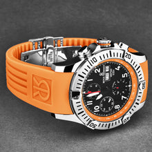 Load image into Gallery viewer, Revue Thommen Men's 'Air speed' Black Dial Orange Rubber Strap Automatic Watch 16071.6739