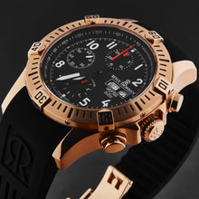 Load image into Gallery viewer, Revue Thommen Men's 'Air speed' Black Dial Black Rubber Strap Automatic Watch 16071.6767