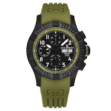 Load image into Gallery viewer, Revue Thommen Men's 'Air speed' Black Dial Green Rubber Strap Automatic Watch 16071.6774