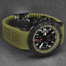 Load image into Gallery viewer, Revue Thommen Men's 'Air speed' Black Dial Green Rubber Strap Automatic Watch 16071.6774