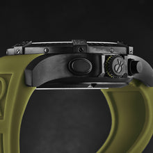 Load image into Gallery viewer, Revue Thommen Men's 'Air speed' Black Dial Green Rubber Strap Automatic Watch 16071.6774