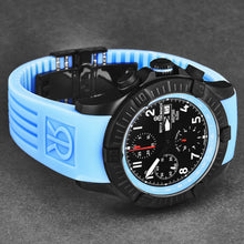 Load image into Gallery viewer, Revue Thommen Men's 'Air speed' Black Dial Blue Rubber Strap Automatic Watch 16071.6775