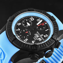 Load image into Gallery viewer, Revue Thommen Men's 'Air speed' Black Dial Blue Rubber Strap Automatic Watch 16071.6775