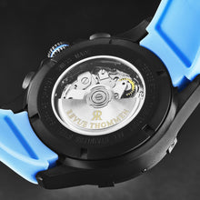 Load image into Gallery viewer, Revue Thommen Men's 'Air speed' Black Dial Blue Rubber Strap Automatic Watch 16071.6775