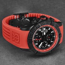 Load image into Gallery viewer, Revue Thommen Men's 'Air speed' Black Dial Red Rubber Strap Automatic Watch 16071.6776