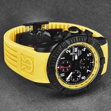 Load image into Gallery viewer, Revue Thommen Men's 'Air speed' Black Dial Yellow Rubber Strap Automatic Watch 16071.6778