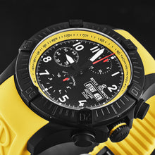 Load image into Gallery viewer, Revue Thommen Men's 'Air speed' Black Dial Yellow Rubber Strap Automatic Watch 16071.6778