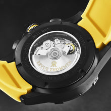 Load image into Gallery viewer, Revue Thommen Men's 'Air speed' Black Dial Yellow Rubber Strap Automatic Watch 16071.6778