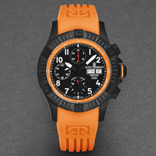 Load image into Gallery viewer, Revue Thommen Men's 'Air speed' Black Dial Orange Rubber Strap Automatic Watch 16071.6779