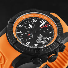 Load image into Gallery viewer, Revue Thommen Men's 'Air speed' Black Dial Orange Rubber Strap Automatic Watch 16071.6779
