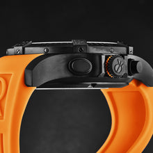 Load image into Gallery viewer, Revue Thommen Men's 'Air speed' Black Dial Orange Rubber Strap Automatic Watch 16071.6779