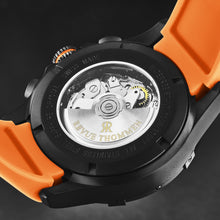 Load image into Gallery viewer, Revue Thommen Men's 'Air speed' Black Dial Orange Rubber Strap Automatic Watch 16071.6779