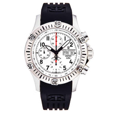 Load image into Gallery viewer, Revue Thommen Men's 16071.6822 'Airspeed' Silver Dial Day-Date Rubber Strap Chronograph Automatic Watch