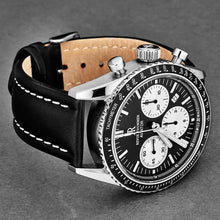 Load image into Gallery viewer, Revue Thommen Men's 17000.6534 'Aviator' Black Dial Leather Strap Chronograph Automatic Watch