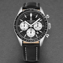 Load image into Gallery viewer, Revue Thommen Men's 17000.6534 'Aviator' Black Dial Leather Strap Chronograph Automatic Watch