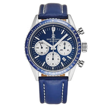Load image into Gallery viewer, Revue Thommen Men&#39;s 17000.6535 &#39;Aviator&#39; Blue Dial Leather Strap Chronograph Automatic Watch
