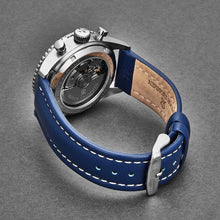 Load image into Gallery viewer, Revue Thommen Men's 17000.6535 'Aviator' Blue Dial Leather Strap Chronograph Automatic Watch