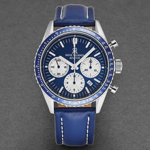 Load image into Gallery viewer, Revue Thommen Men's 17000.6535 'Aviator' Blue Dial Leather Strap Chronograph Automatic Watch