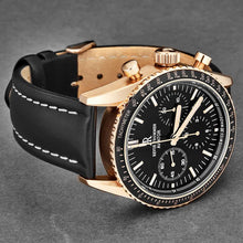 Load image into Gallery viewer, Revue Thommen Men's 17000.6567 'Aviator' Black Dial Rose-Tone Chronograph Automatic Watch