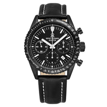 Load image into Gallery viewer, Revue Thommen Men's 17000.6577 'Aviator' All Black Dial Leather Strap Chronograph Automatic Watch