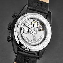 Load image into Gallery viewer, Revue Thommen Men's 17000.6577 'Aviator' All Black Dial Leather Strap Chronograph Automatic Watch