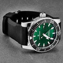 Load image into Gallery viewer, Revue Thommen Men's 17030.2524 'Diver' Green Dial Rubber Strap Swiss Automatic Watch