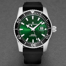 Load image into Gallery viewer, Revue Thommen Men's 17030.2524 'Diver' Green Dial Rubber Strap Swiss Automatic Watch