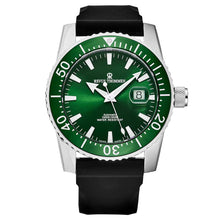 Load image into Gallery viewer, Revue Thommen Men's 17030.2534 'Diver' Green Dial Rubber Strap Swiss Automatic Watch