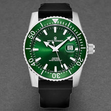 Load image into Gallery viewer, Revue Thommen Men's 17030.2534 'Diver' Green Dial Rubber Strap Swiss Automatic Watch