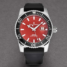 Load image into Gallery viewer, Revue Thommen Men's 17030.2536 'Diver' Red Dial Black Rubber Strap Swiss Automatic Watch