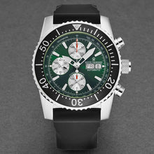 Load image into Gallery viewer, Revue Thommen Men's 17030.6521 'Divers' Green Dial Day-Date Chronograph Rubber Strap Automatic Watch