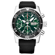 Load image into Gallery viewer, Revue Thommen Men's 17030.6522 'Air Speed' Green Dial Rubber Strap Chronograph Automatic Watch