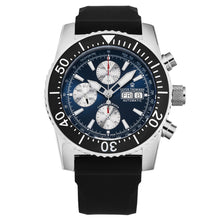 Load image into Gallery viewer, Revue Thommen Men's 17030.6525 'Divers' Blue Dial Day-Date Chronograph Blue Dial Black Rubber Strap Automatic Watch