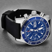 Load image into Gallery viewer, Revue Thommen Men&#39;s 17030.6533 &#39;Divers&#39; Blue Dial Day-Date Chronograph Rubber Strap Automatic Watch
