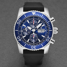 Load image into Gallery viewer, Revue Thommen Men's 17030.6533 'Divers' Blue Dial Day-Date Chronograph Rubber Strap Automatic Watch