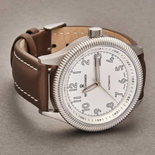 Load image into Gallery viewer, Revue Thommen Men's 17060.2523 'Pilot' Silver Dial Brown Leather Strap Automatic Watch