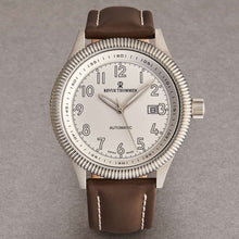 Load image into Gallery viewer, Revue Thommen Men's 17060.2523 'Pilot' Silver Dial Brown Leather Strap Automatic Watch
