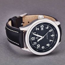Load image into Gallery viewer, Revue Thommen Men&#39;s 17060.2524&#39;Pilot&#39; Black Dial Black Leather Strap Date Automatic Watch
