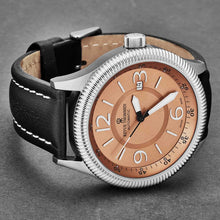 Load image into Gallery viewer, Revue Thommen Men's 17060.2526 'Pilot' Salmon Dial Black Leather Strap Automatic Watch