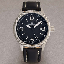Load image into Gallery viewer, Revue Thommen Men&#39;s 17060.2527 &#39;Pilot&#39; Black Dial Black Leather Strap Automatic Watch
