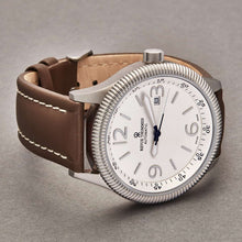Load image into Gallery viewer, Revue Thommen Men's 17060.2528 'Pilot' Silver Dial Brown Leather Strap Automatic Watch