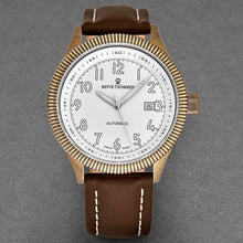Load image into Gallery viewer, Revue Thommen Men's 17060.2583 'Airspeed Vintage' Silver Dial Brown Leather Strap Swiss Automatic Watch