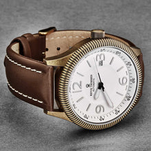 Load image into Gallery viewer, Revue Thommen Men's 17060.2588 'Airspeed Vintage' Silver Dial Brown Leather Strap Swiss Automatic Watch