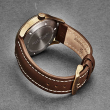 Load image into Gallery viewer, Revue Thommen Men's 17060.2588 'Airspeed Vintage' Silver Dial Brown Leather Strap Swiss Automatic Watch
