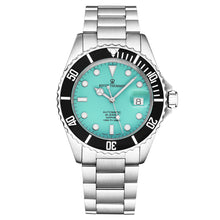 Load image into Gallery viewer, Revue Thommen Men's 'Diver' Green Dial Stainless Steel Bracelet Automatic Watch 17571.2131