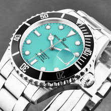 Load image into Gallery viewer, Revue Thommen Men's 'Diver' Green Dial Stainless Steel Bracelet Automatic Watch 17571.2131
